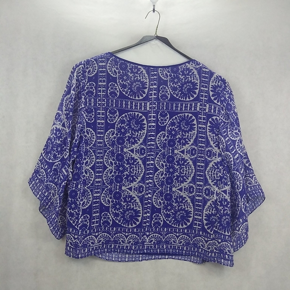 Nanette Lepore
Printed Silk Split-Neck Top Large - Picture 5 of 10